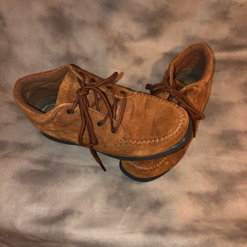 Faded Glory Suede Leather Moccasin Style